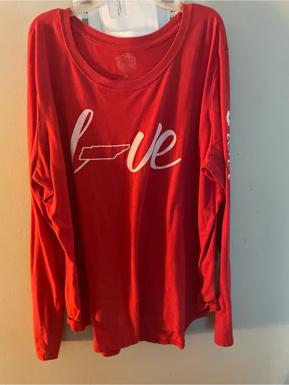 Love Red Crewneck Tee with Subtle Logo